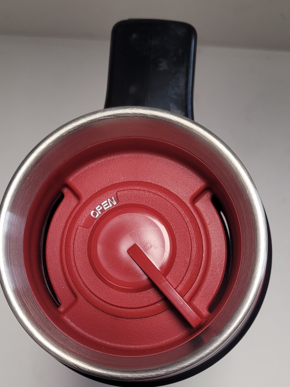Thermos Black & Stainless Steel Travel Mug - Stays Hot - Picture 4 of 6